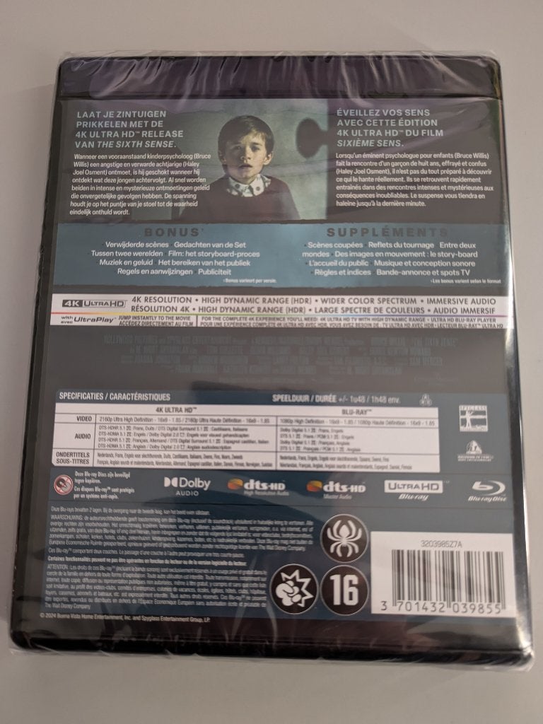The Sixth Sense 4K blu ray NLO 4K372315, Ophalen of Verzenden, Nieuw in verpakking