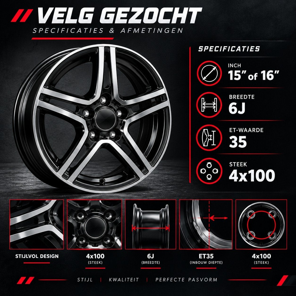 Velgen gezocht, Ophalen of Verzenden