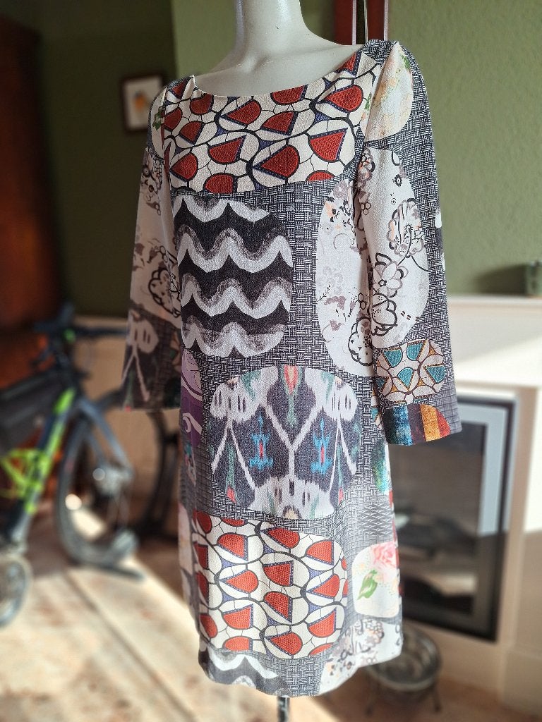 Maliparmi jurk multi color IT 44 NL 40, Kleding | Dames, Maat 38/40 (M), Overige kleuren, Verzenden, Zo goed als nieuw