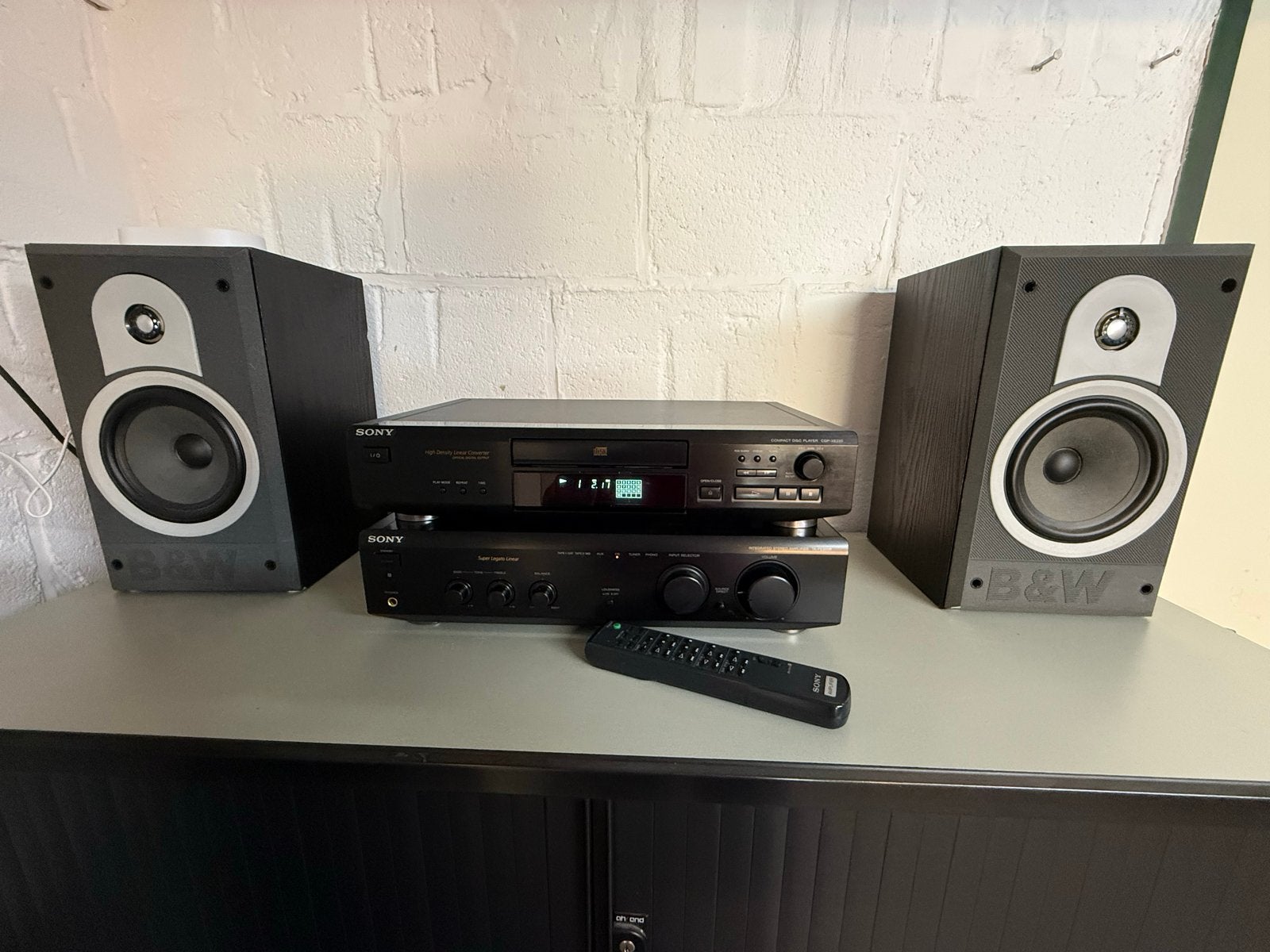 Sony Hifi Set met B&W DM 550 Speakers, Audio, Tv en Foto, Ophalen, Gebruikt, Losse componenten, Sony