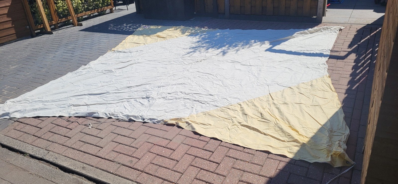 Tarp / luifel / schaduwdoek van stevig katoen, Ophalen of Verzenden, Gebruikt