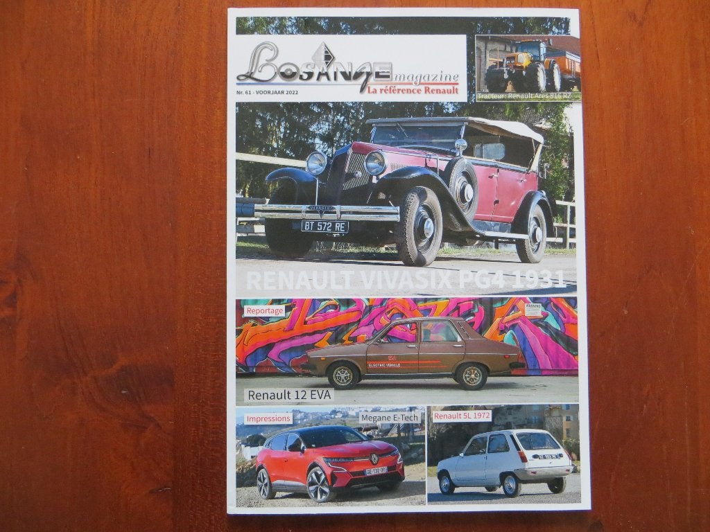 Losange nr 61 2022 Renault 12 EVA, Megane E-Tech, 5 L (1972), Boeken, Ophalen of Verzenden, Nieuw, Renault
