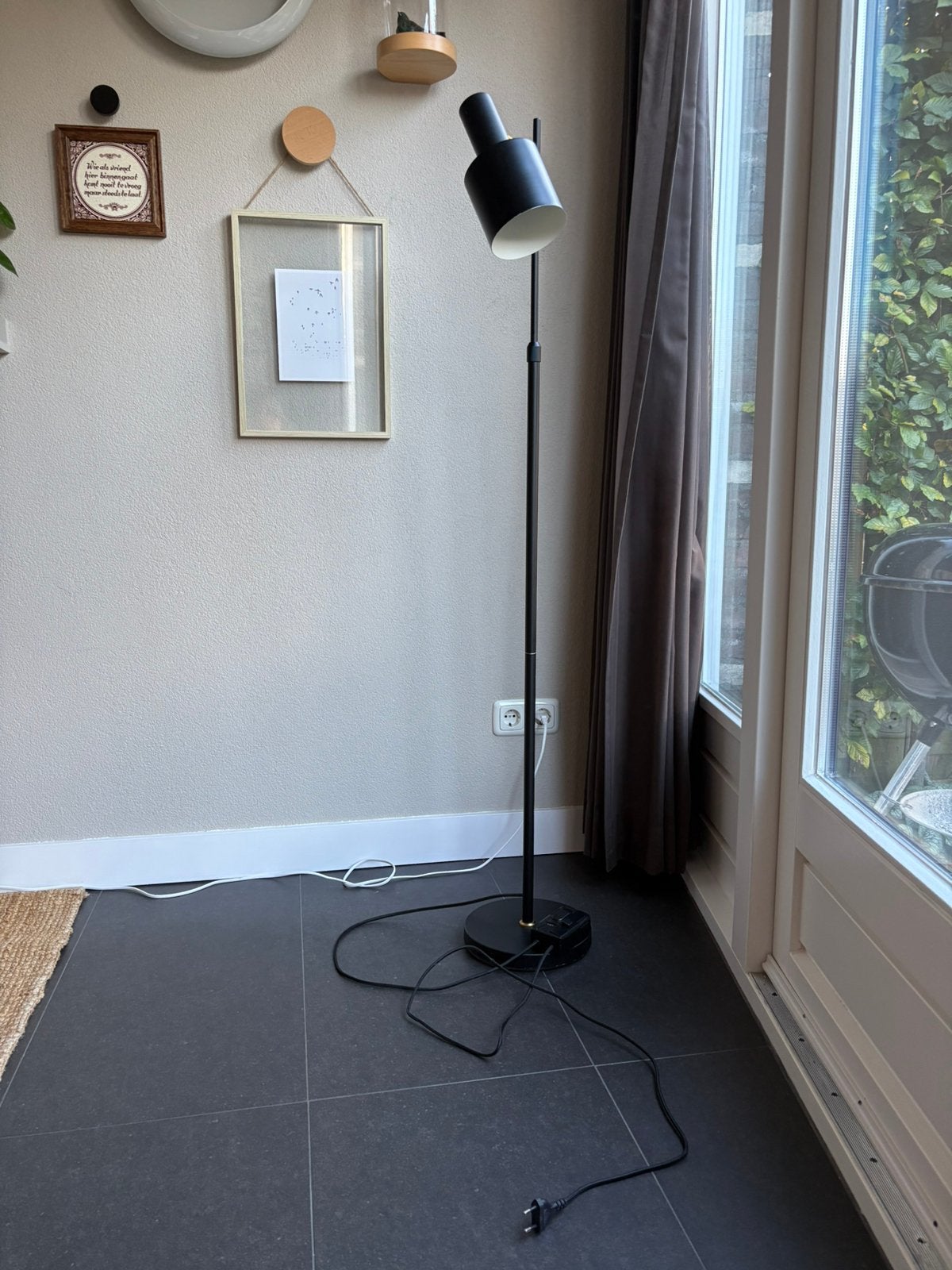 Zwarte lamp Karwei, Ophalen, 100 tot 150 cm, E27 (groot), Zo goed als nieuw