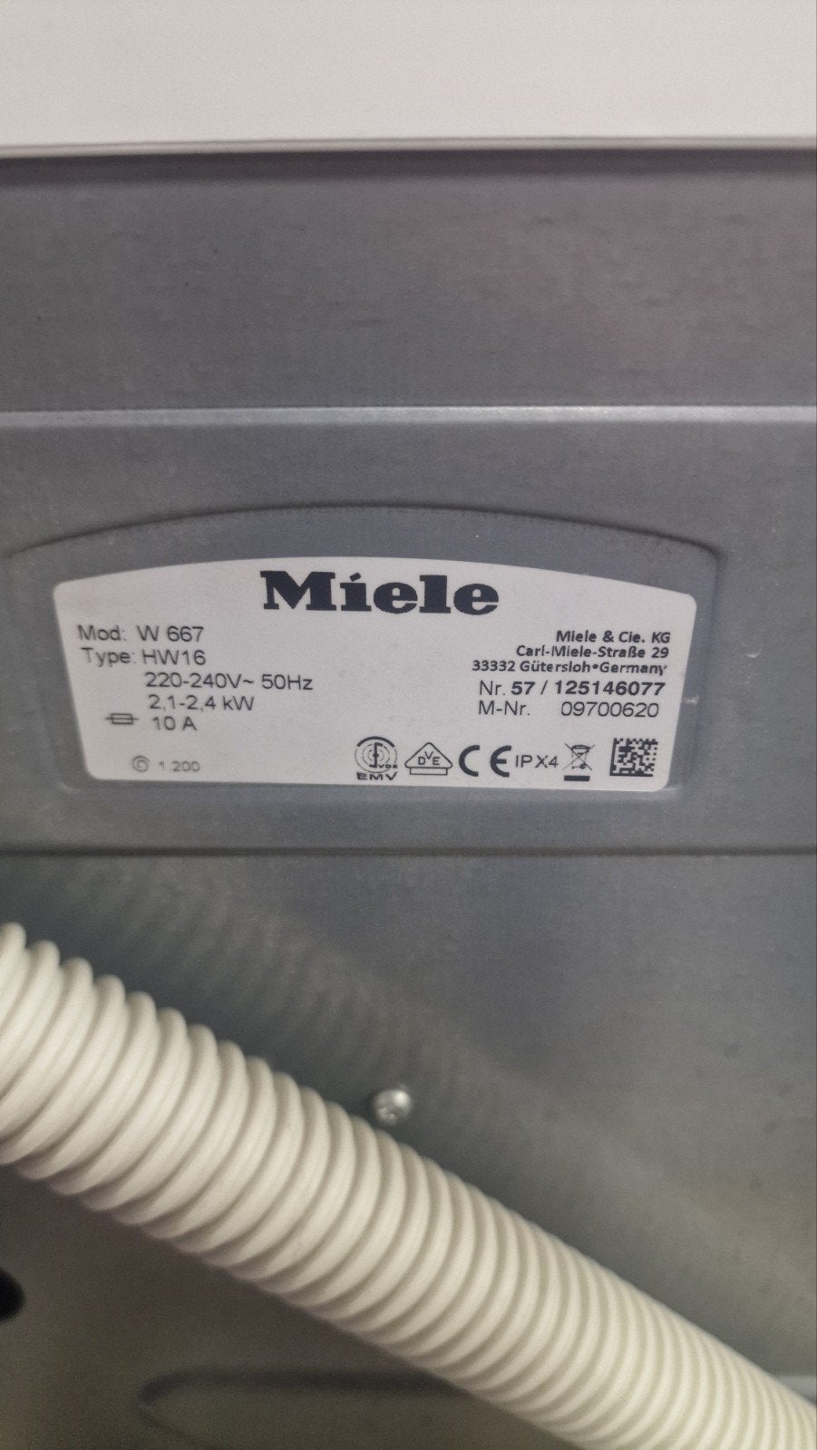 Miele W 667 Bovenlader Wasmachine - SoftCare System, Witgoed en Apparatuur, 6 tot 8 kg, Bovenlader, Ophalen of Verzenden, Kort programma