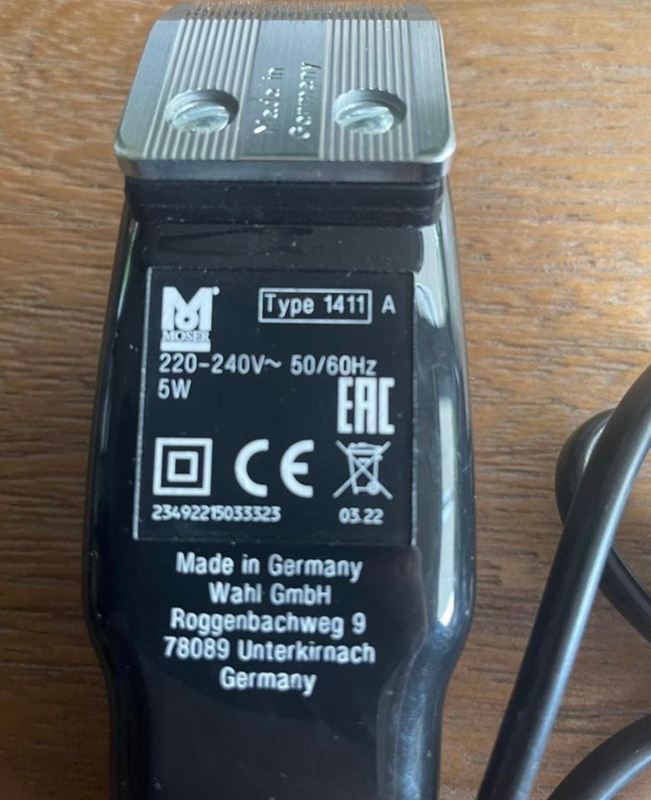 MOSER Rex mini type 1411 handzame trimmer met  4 geleiders., Dieren en Toebehoren, Verzenden, Nieuw