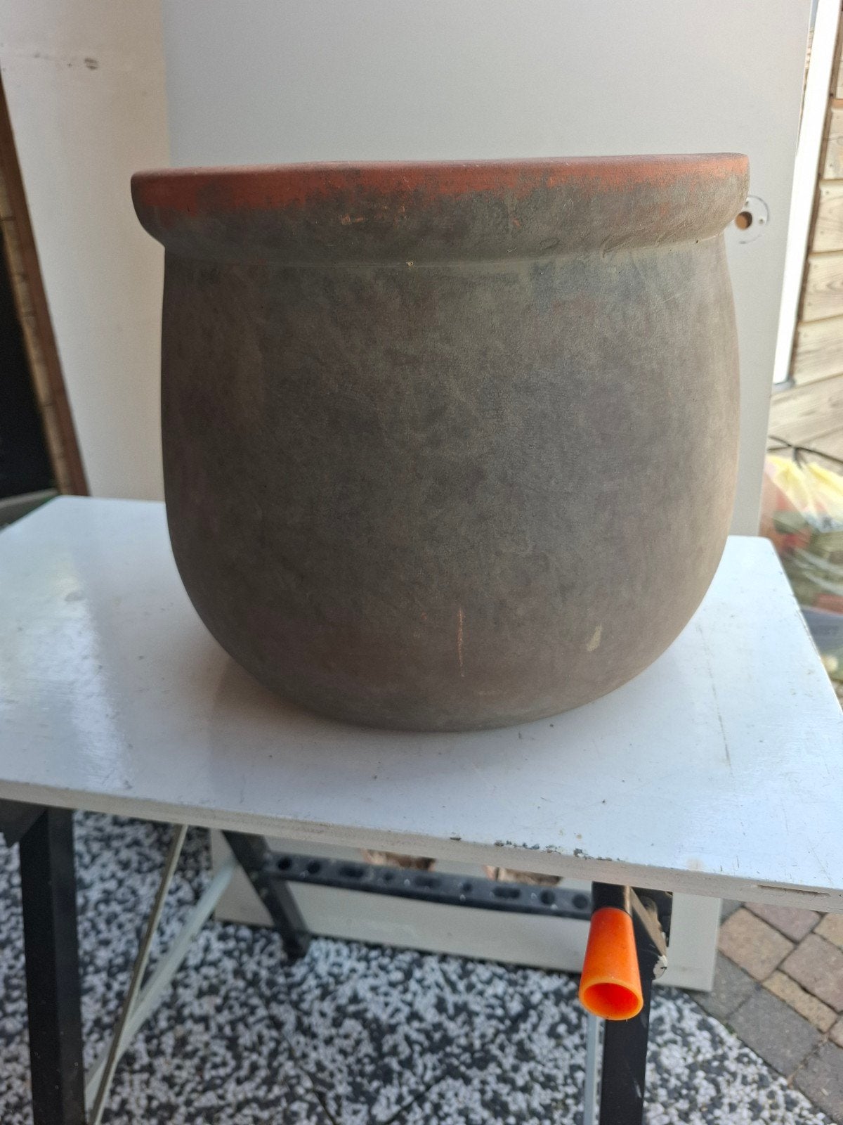 Stenen plantenpot, Steen, Gebruikt, Rond, Minder dan 40 cm