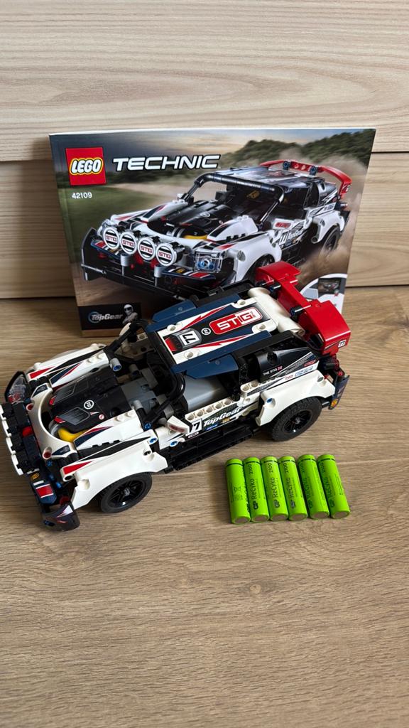LEGO Technic Top Gear Rally Auto 42109 met batterijen, Ophalen of Verzenden, Zo goed als nieuw, Overige merken