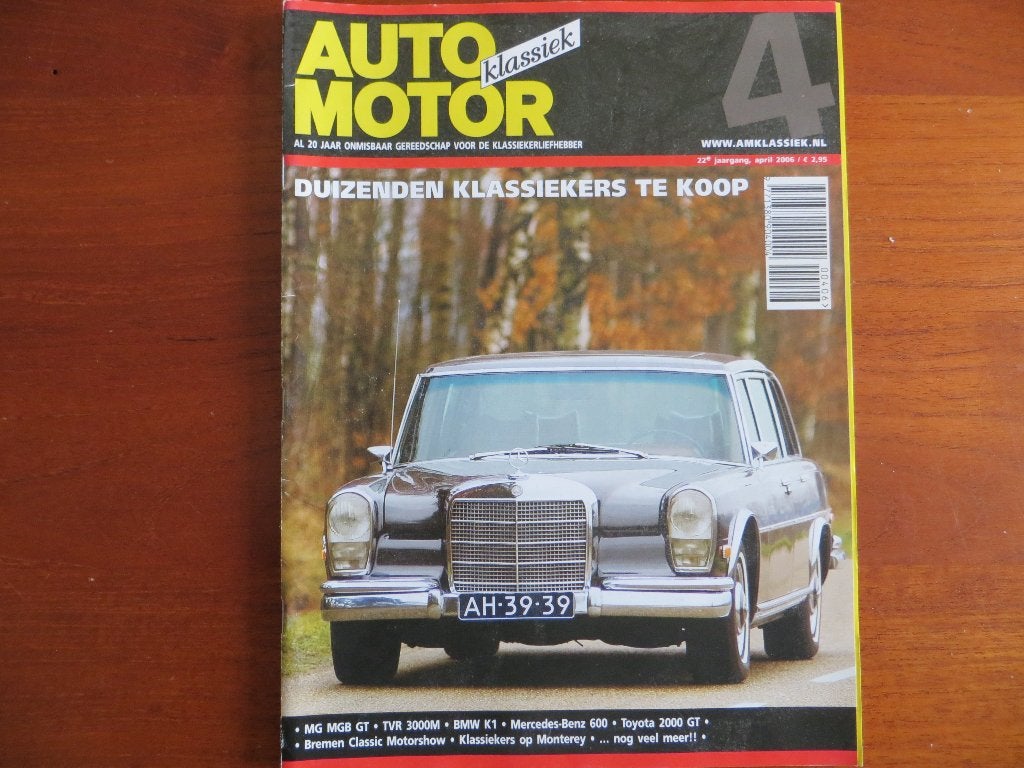 Auto Motor Klassiek 4 2006 MB 600, BMW K1, Toyota 2000 GT, Ophalen of Verzenden, Nieuw, BMW