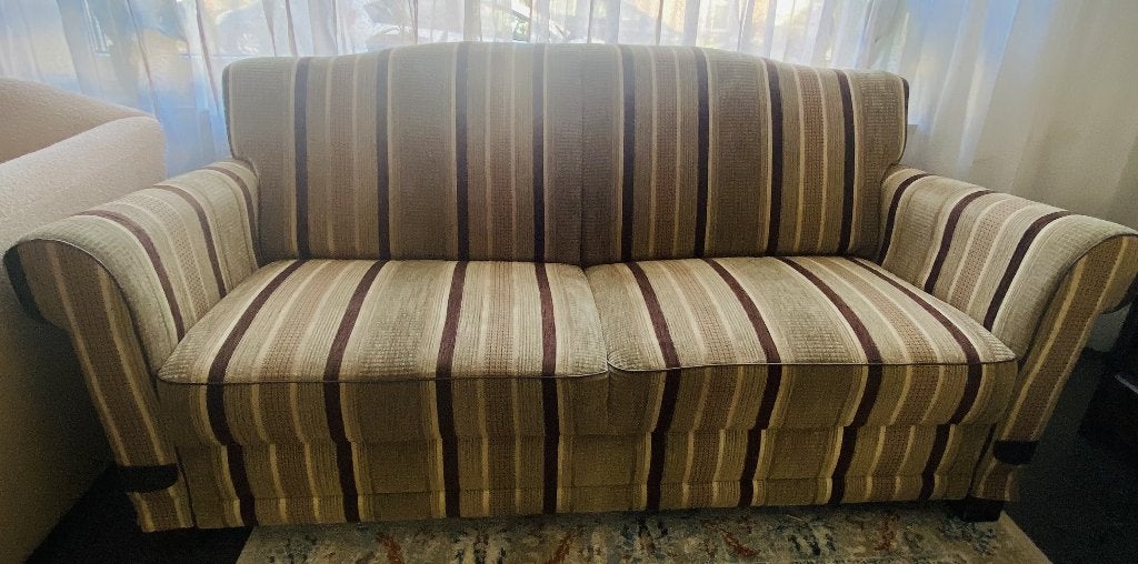 2-zits bank te koop - €95, Ophalen, Hout, Gebruikt, 150 tot 200 cm