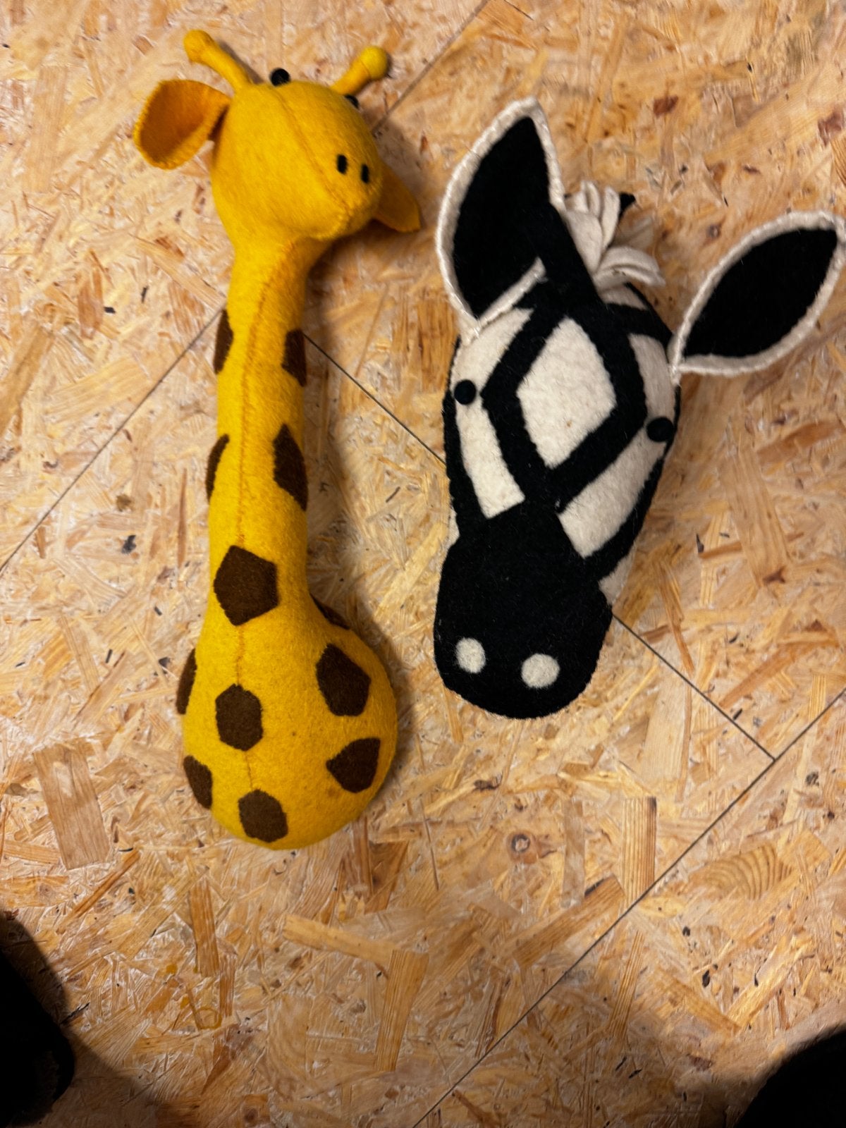 Kidsdepot Vilten Hoofden - Giraf en Zebra, Ophalen of Verzenden, Zo goed als nieuw, Wanddecoratie