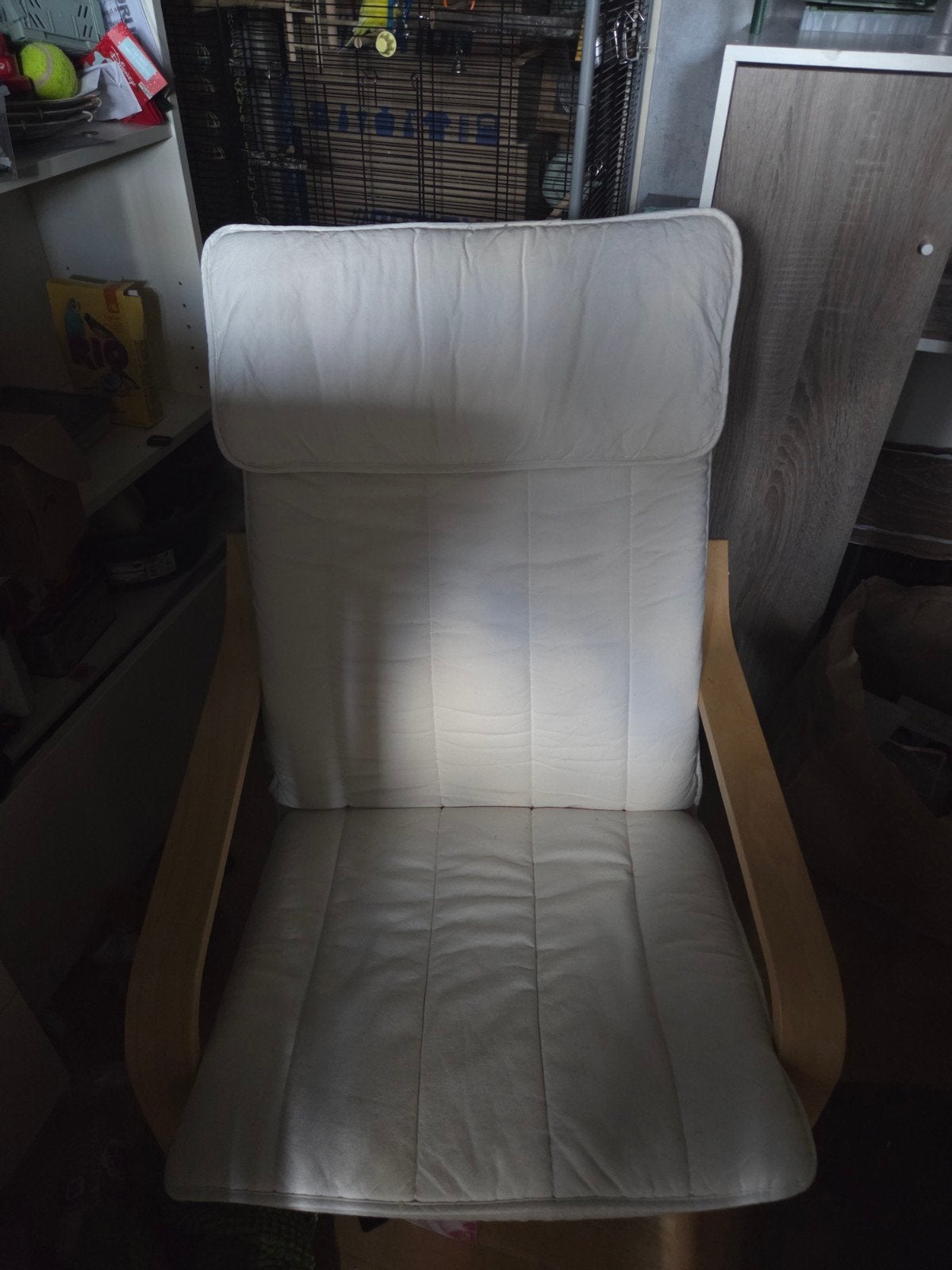 ikea poang fauteuil stoel, Ophalen, Hout, Gebruikt, Wit