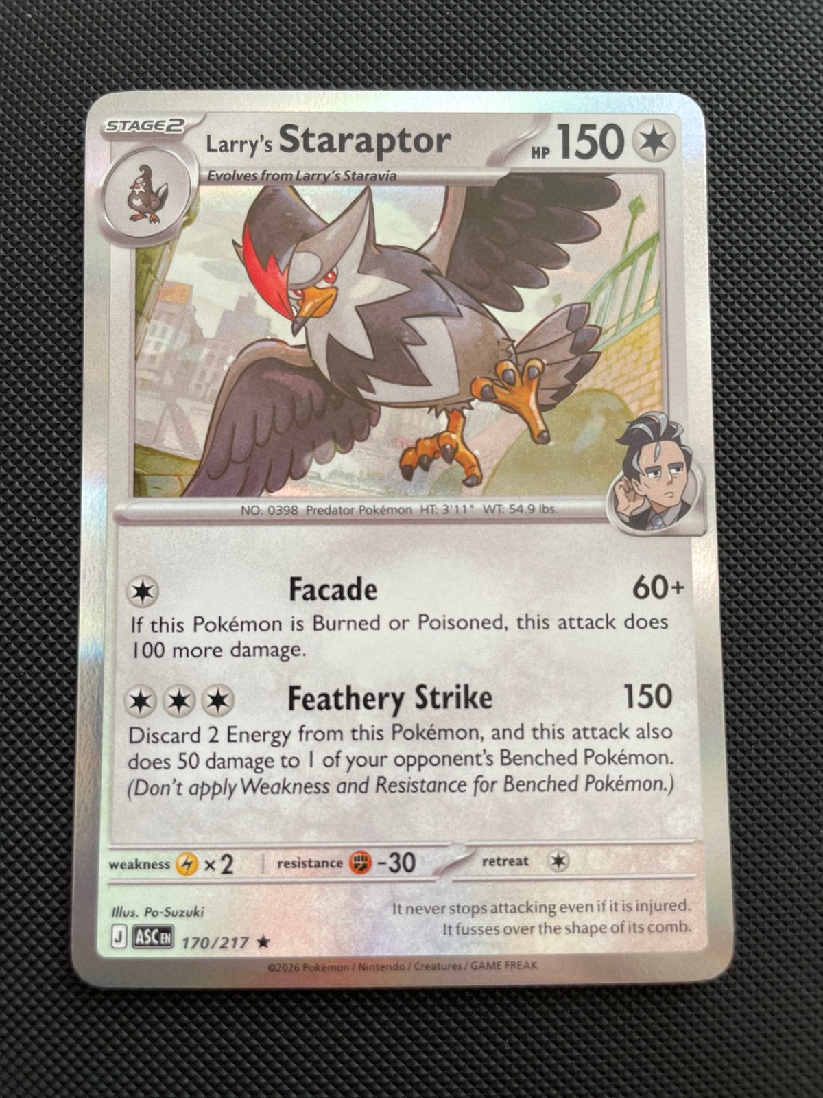 Staraptor 170/217 Rare Holo Ascended Heroes Packfresh, Ophalen of Verzenden, Zo goed als nieuw