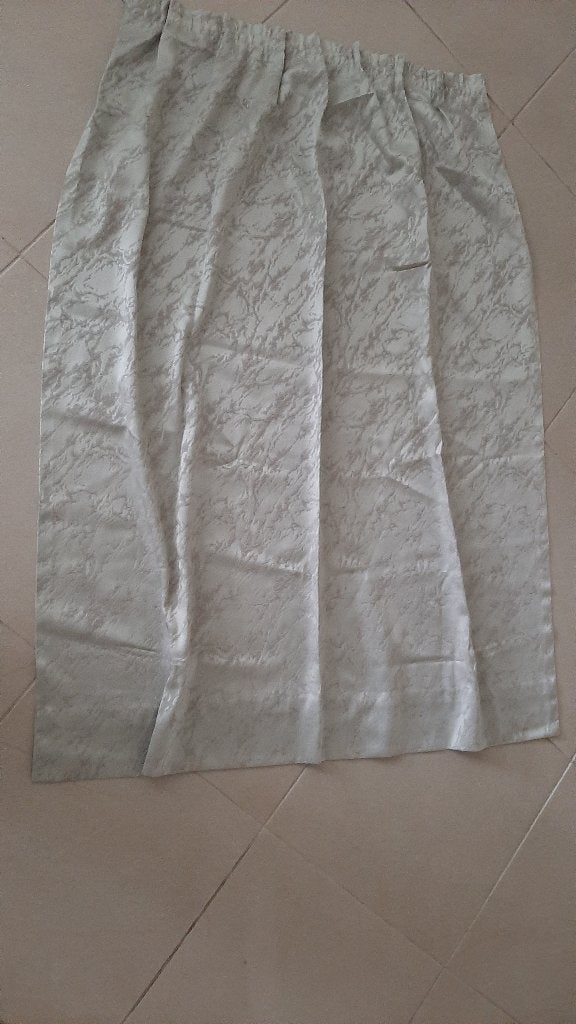 Gordijn licht/zacht groen (1), 75 cm, Ophalen of Verzenden, Zo goed als nieuw, 130 cm