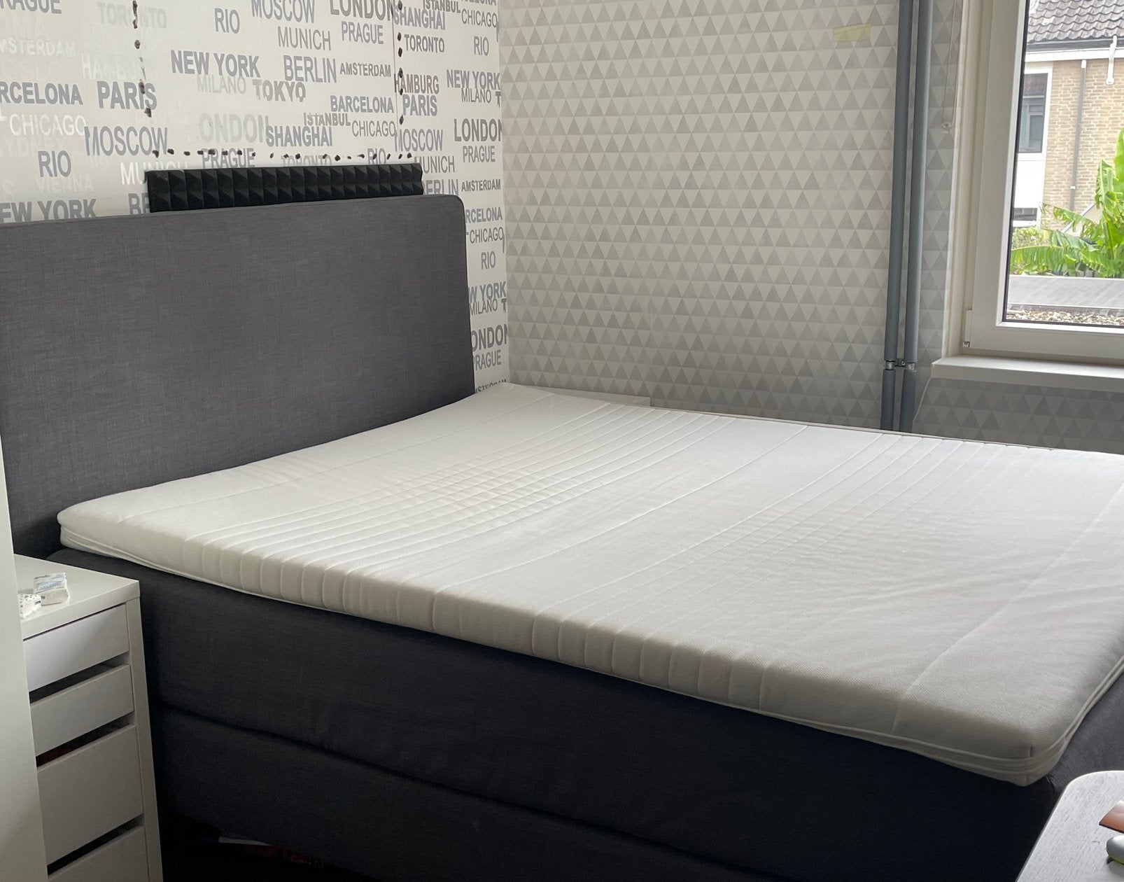 2persoons boxspring 160x200, Ophalen, Gebruikt, Tweepersoons, 200 cm