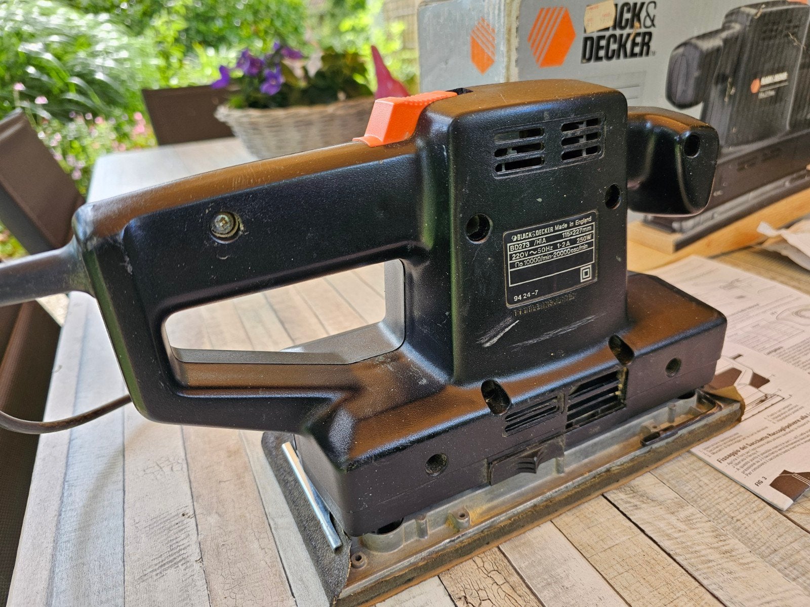 Black en Decker schuurmachine BD273, Ophalen of Verzenden, Gebruikt, Minder dan 600 watt, Vlakschuurmachine