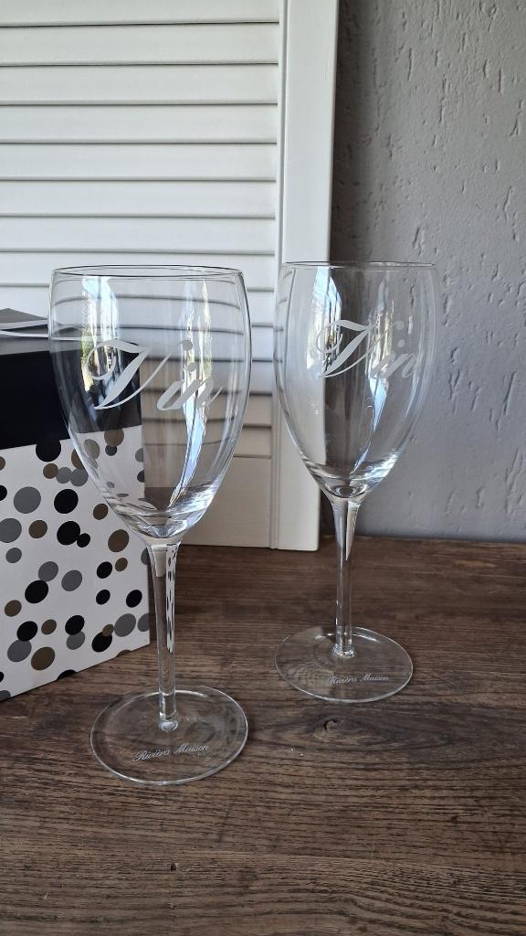 2x Vin Riviera Maison wijnglas - niet gebruikt, Ophalen, Nieuw, Overige typen