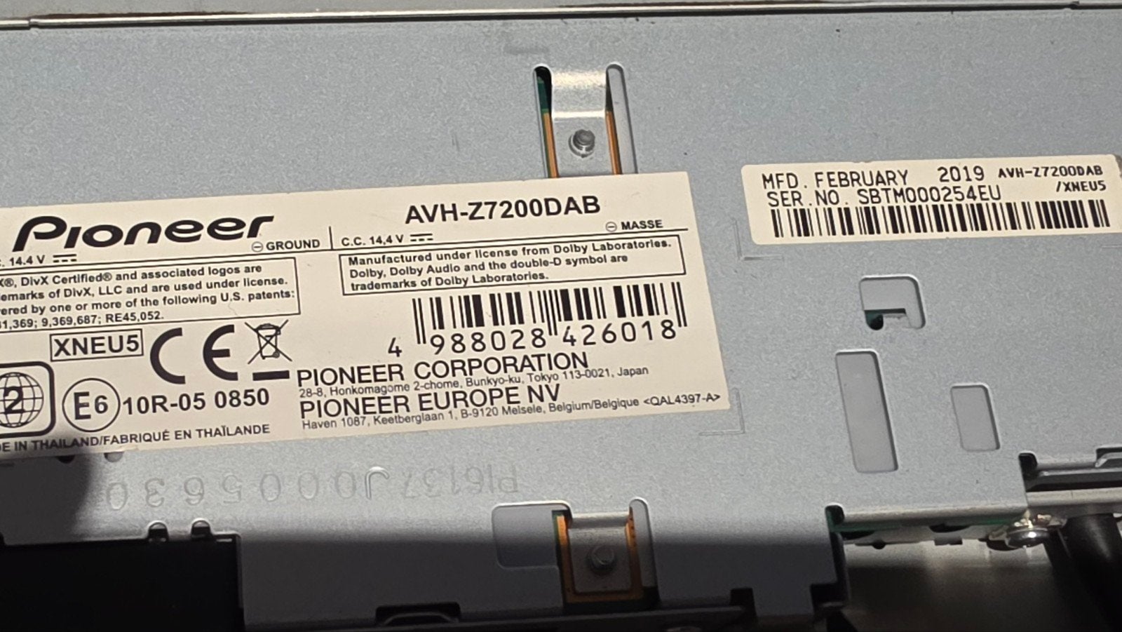pioneer avh-z7200dab, Ophalen, Gebruikt