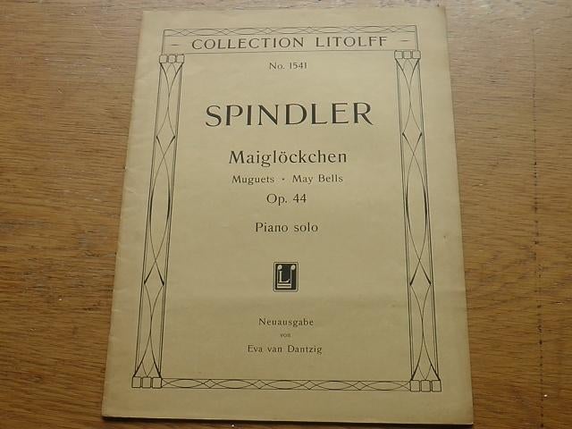 Spindler - maiglöckchen -op 44 - piano solo, Gebruikt, Klassiek, Ophalen of Verzenden, Artiest of Componist