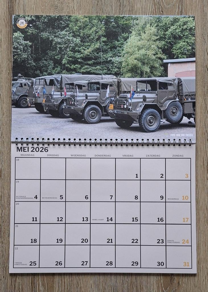 Nieuw: DAF YA126 Kalender 2026 – RJarmy Nijmegen, Ophalen of Verzenden, Jaarkalender, Nieuw