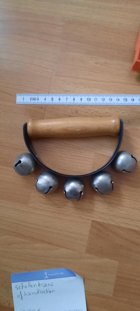 Schellenkranz / Handbellen met houten handvat, Ophalen of Verzenden
