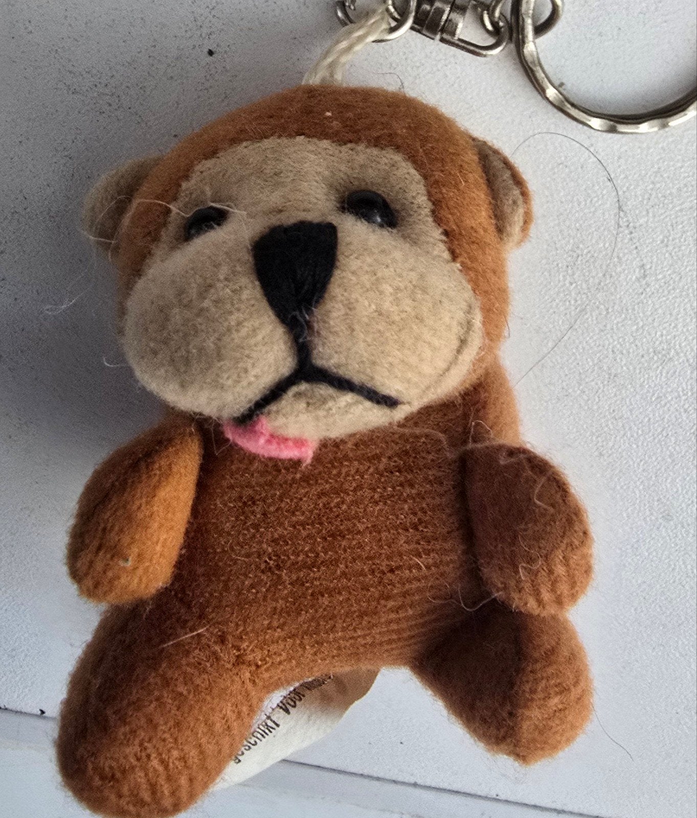 Leuke sleutelhanger knuffel aapje, Ophalen of Verzenden, Gebruikt, Knuffel of Figuurtje