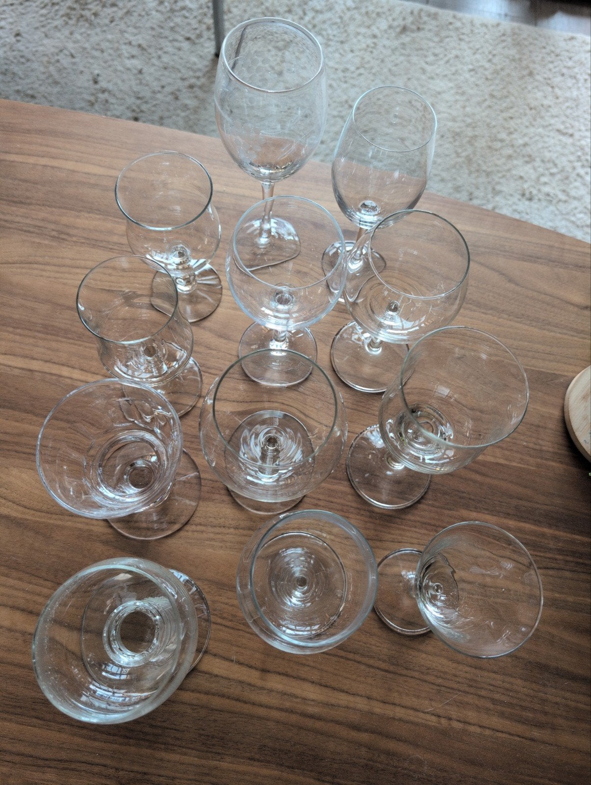 12 diverse wijnglazen, Ophalen, Glas, Overige stijlen, Glas of Glazen