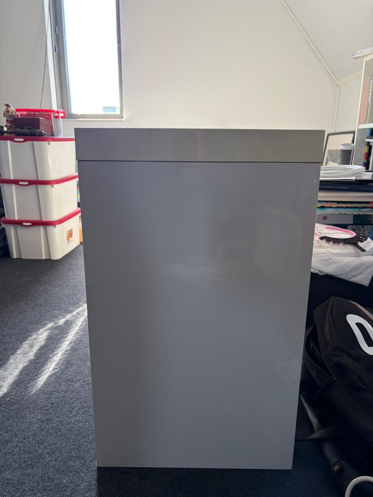 Sidetable hoogglans wit, Ophalen, Gebruikt, 100 tot 150 cm, 25 tot 50 cm