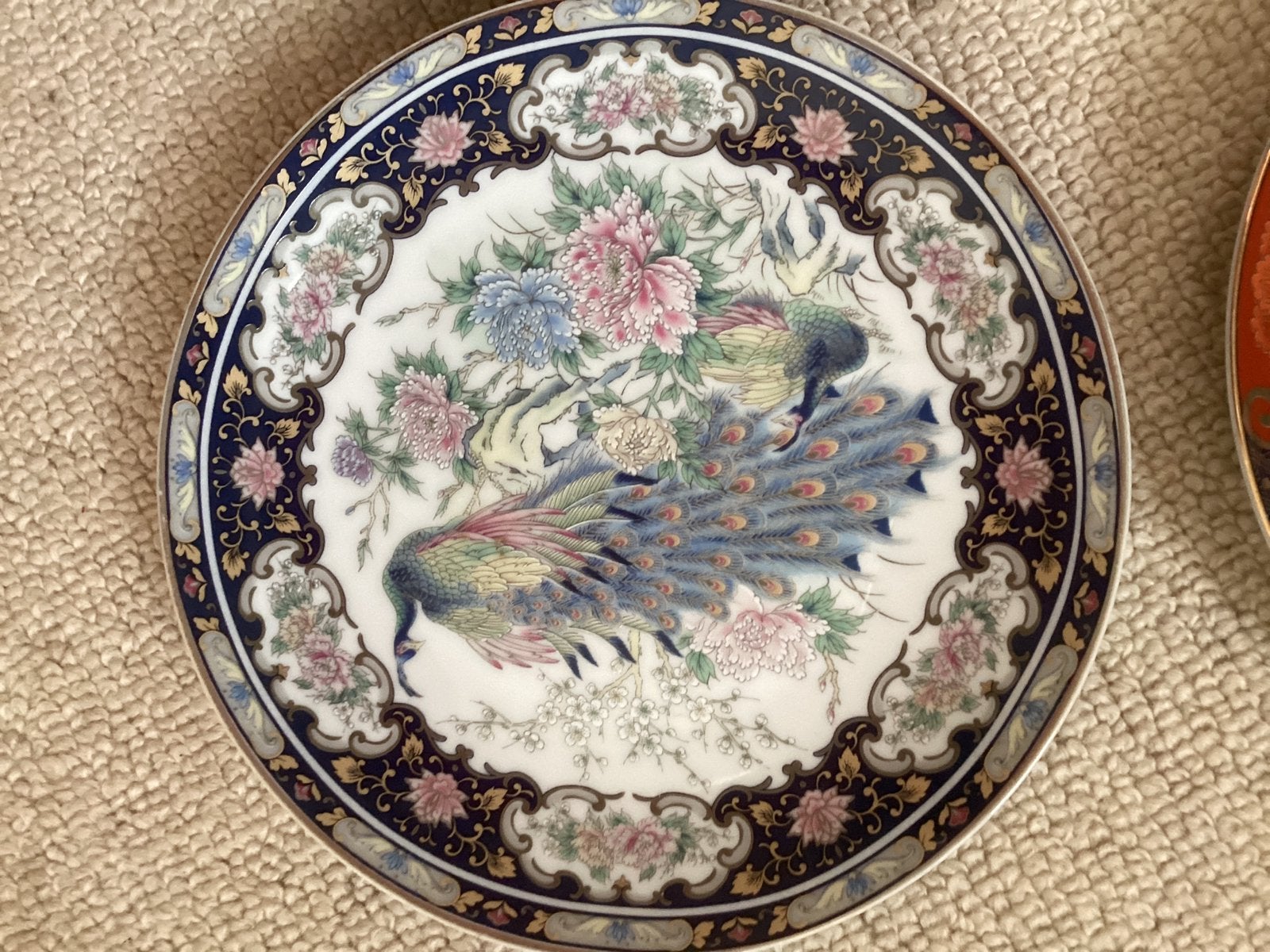 Pauw … Imari bordje diam. 16 cm // per stuk, Ophalen of Verzenden