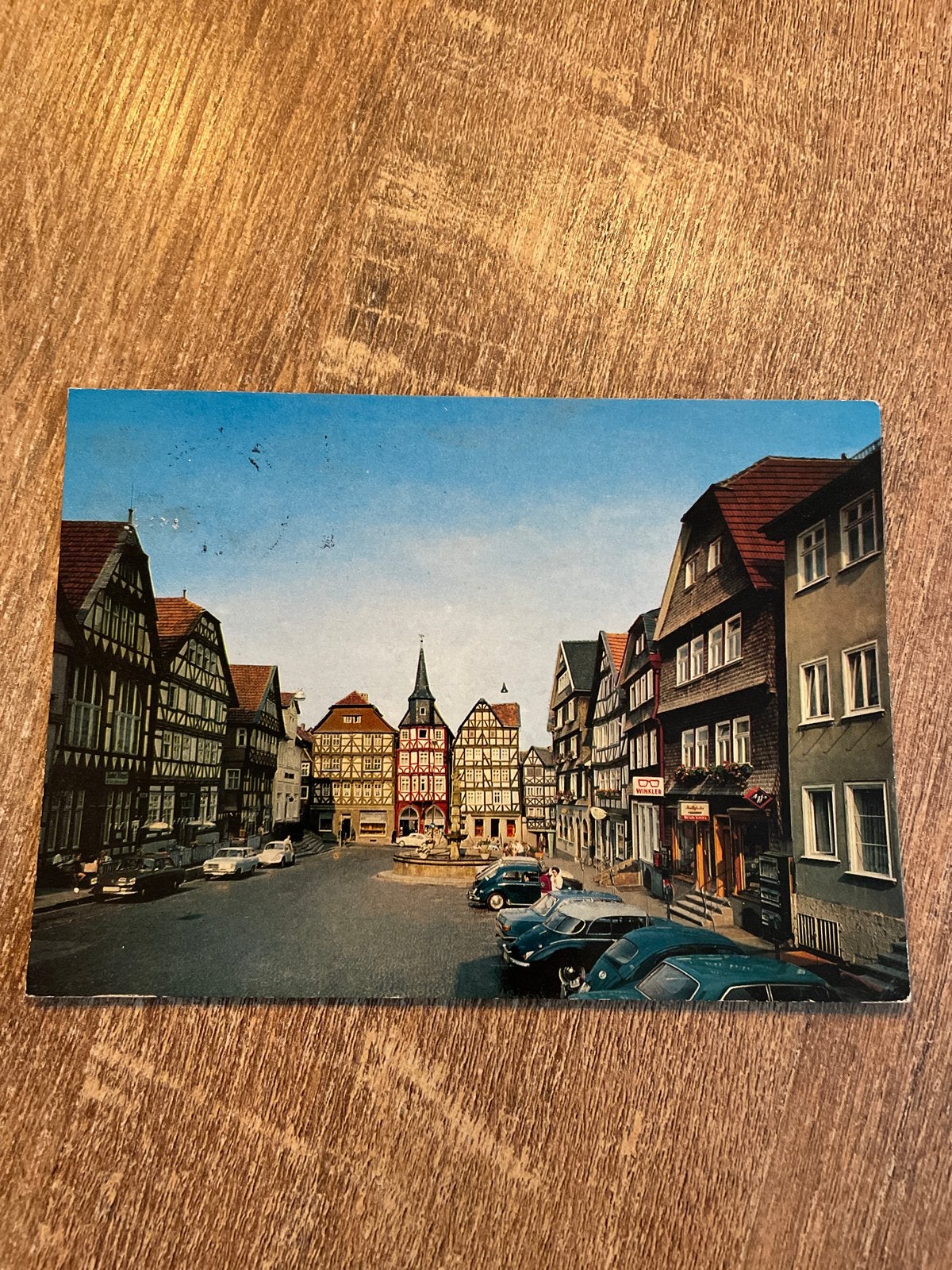 Oude ansichtkaart Fritzlar (Eder), Marktplatz - Gelopen, Ophalen of Verzenden, 1960 tot 1980, Gelopen, Stad of Dorp