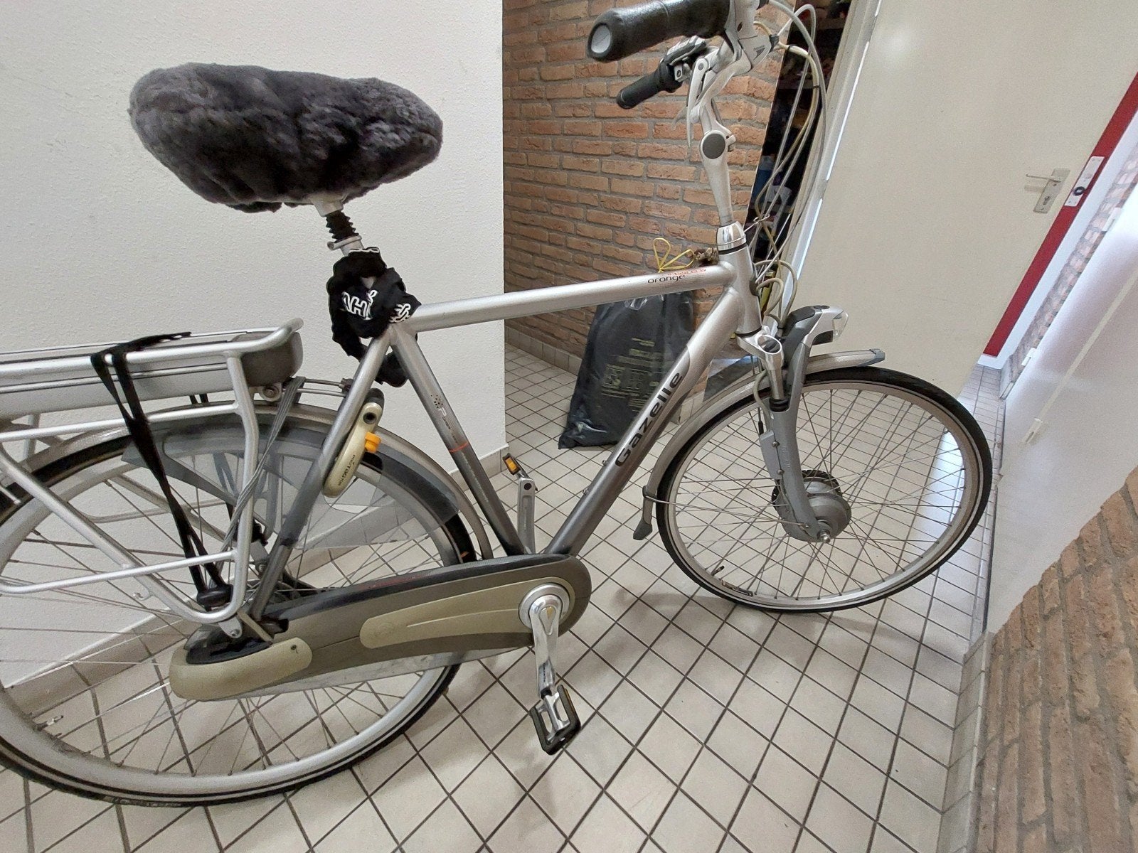 gazelle orange elektrische fiets groot frame, Ophalen, Zo goed als nieuw, 59 cm of meer, Gazelle