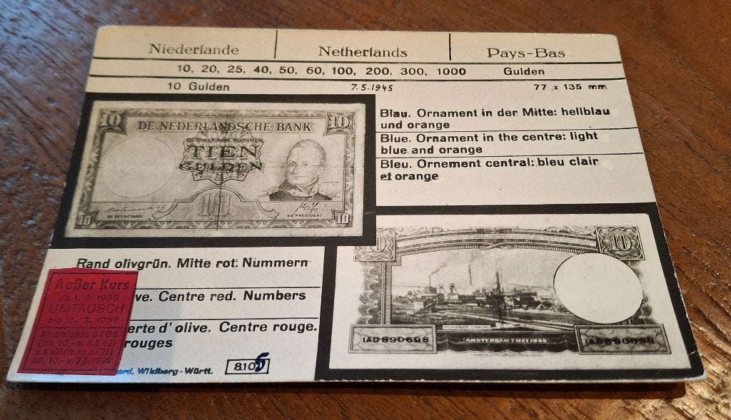 Verzameling Außerkurssetzungskarten  Zeldzaam., Postzegels en Munten, Bankbiljetten | Nederland, Ophalen of Verzenden, 1 gulden