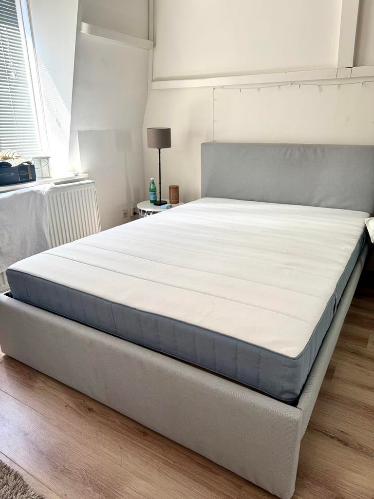 Tweepersoonsbed 160x200 met opbergruimte en matras, Ophalen, Gebruikt