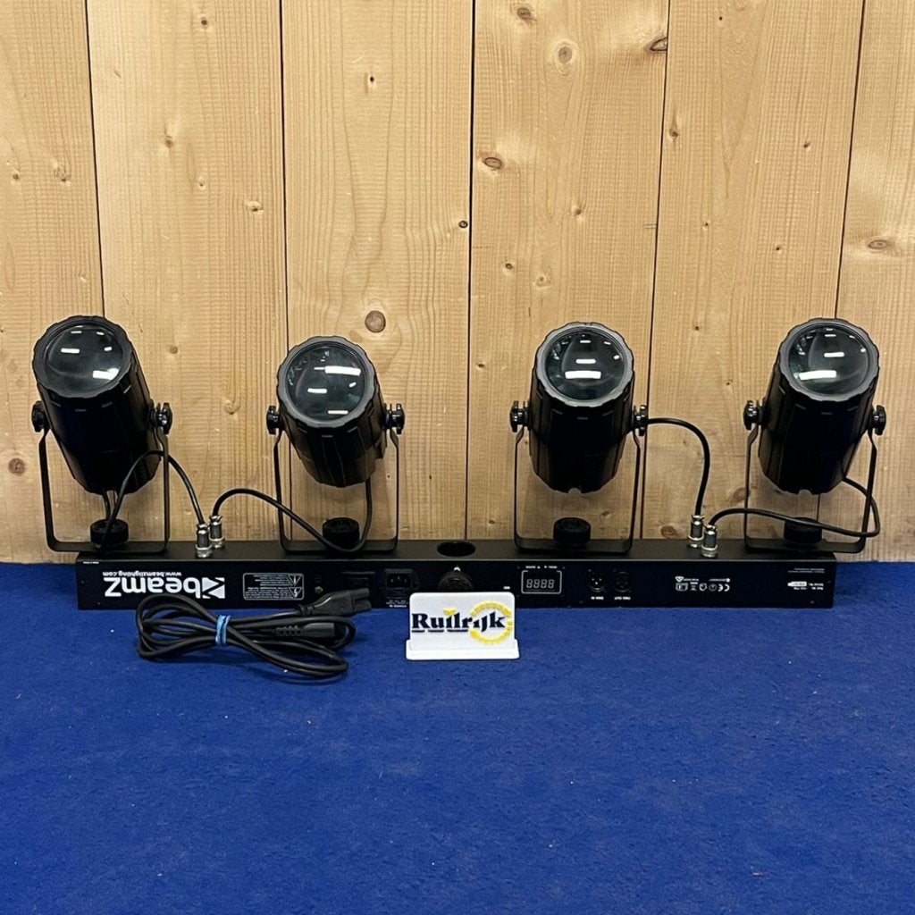 BeamZ 4-Some Lichtset 4x 57 RGBW LED's DMX lampen disco, BeamZ, Zo goed als nieuw, Info@beamzlighting.com, BeamZ (a brand of Tronios B.V.)
Celsiusweg 20
8401 DL Gorredijk
Netherlands