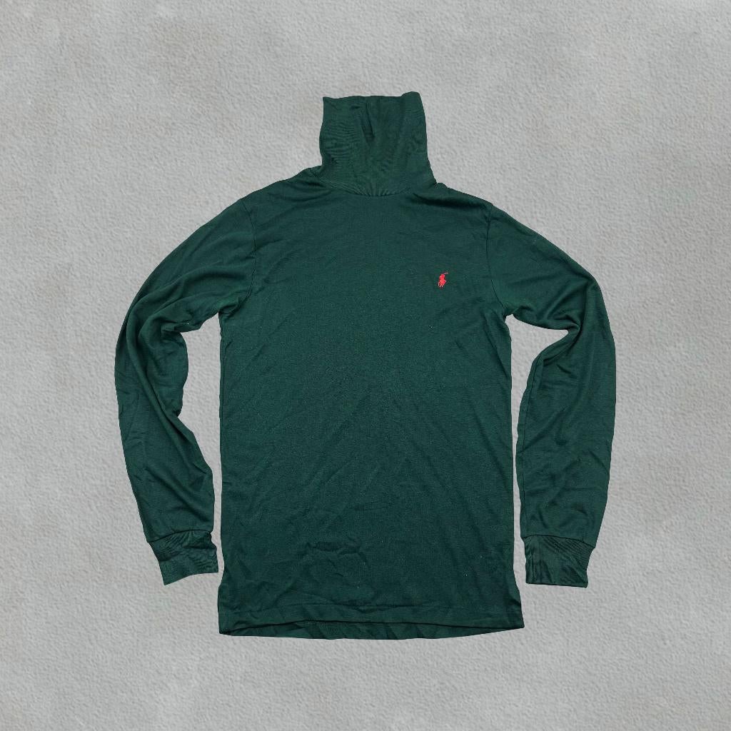 (1138) Donkergroene Ralph Lauren coltrui - S - Zeer goed, Ralph Lauren, Ophalen of Verzenden, Zo goed als nieuw, Groen