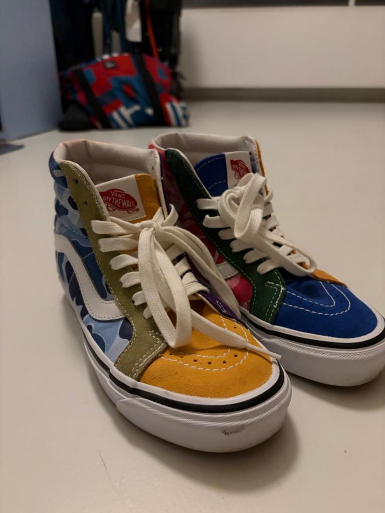 Vans x BAPE Sk8-Hi sneakers, Ophalen of Verzenden, Zo goed als nieuw, Overige kleuren, Sneakers of Gympen