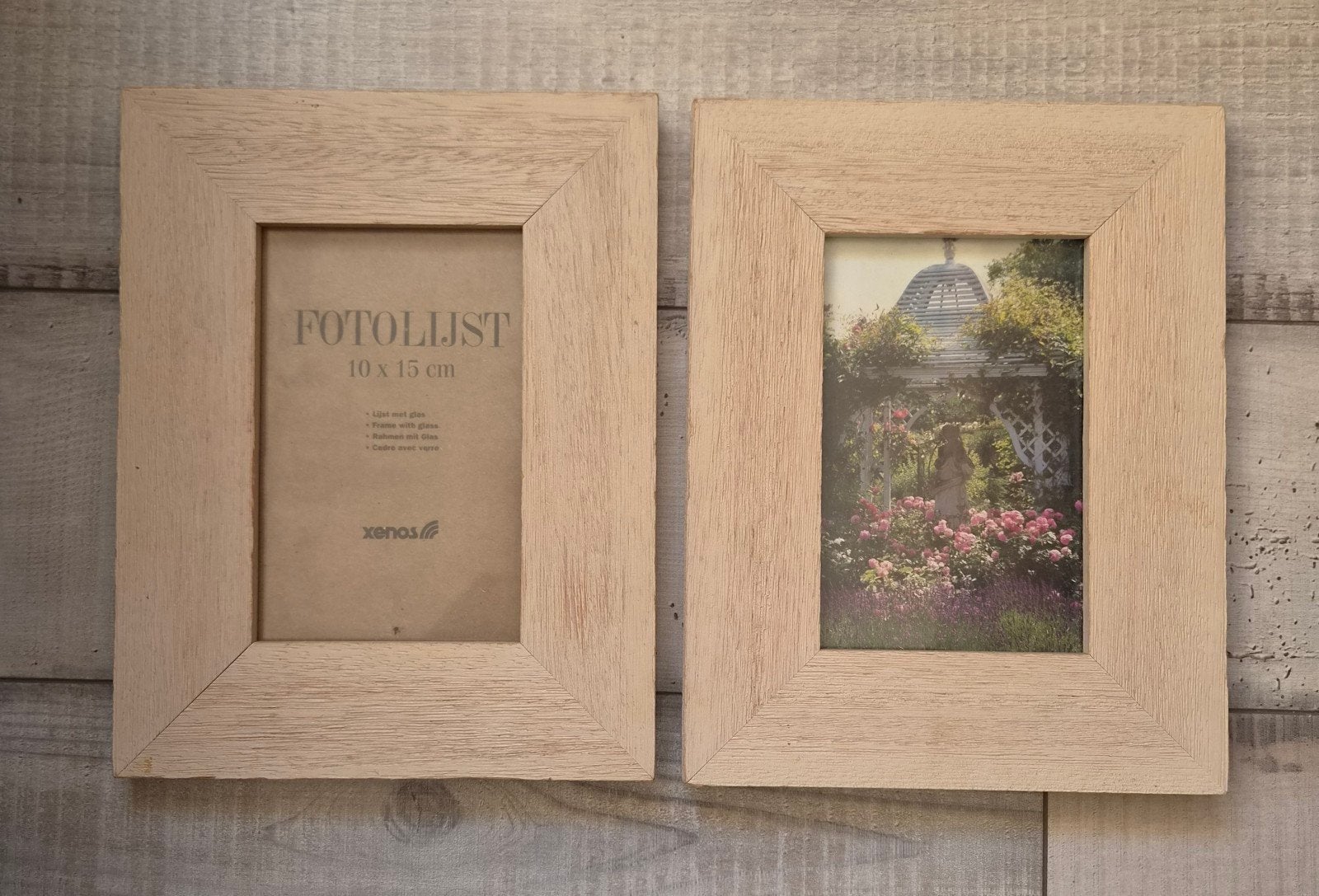 Set van 2 houten fotolijsten 10x15 cm - Xenos, Ophalen of Verzenden