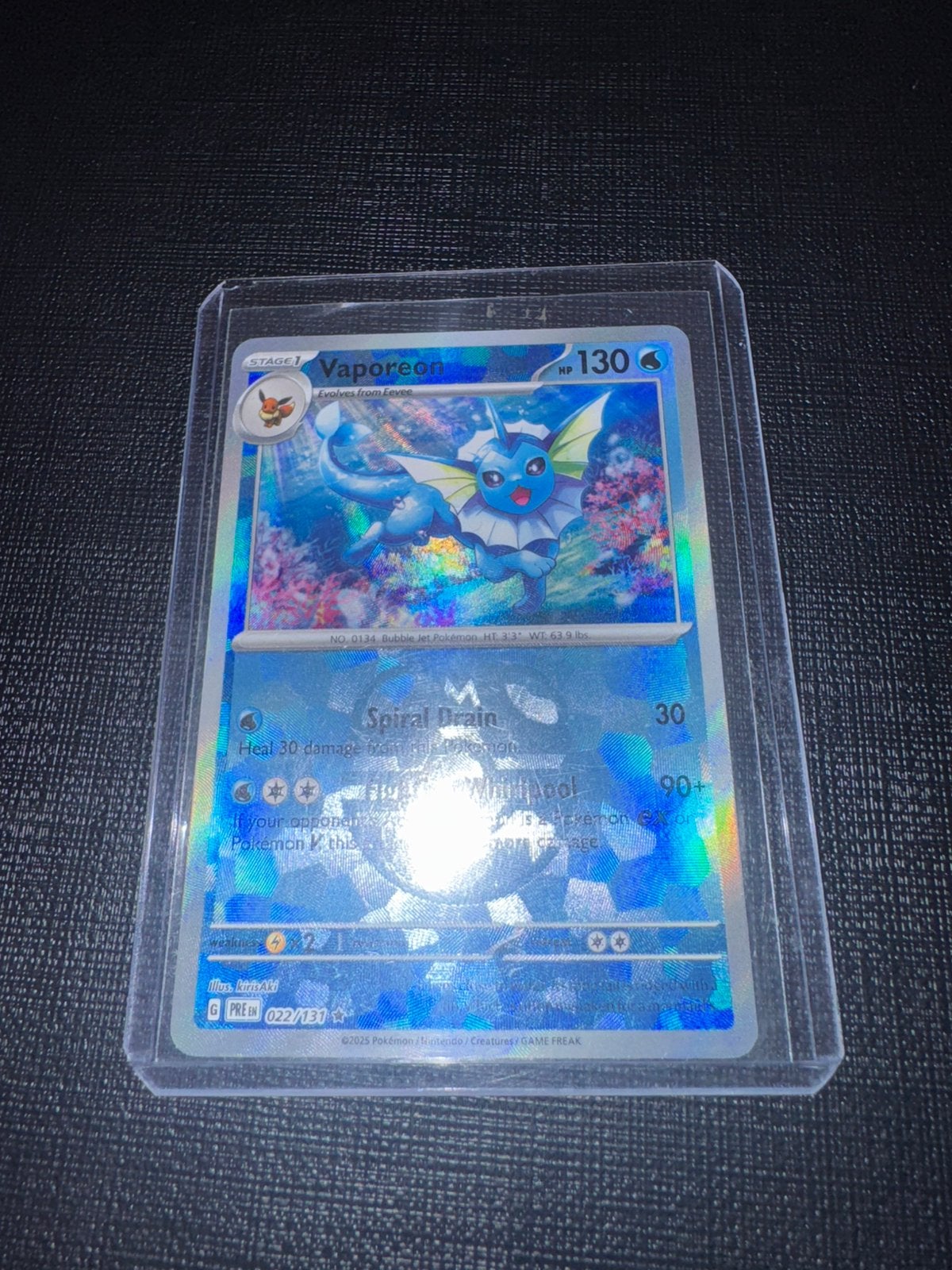 Vaporeon Master Ball Prismatic Evolutions 22/131, Ophalen of Verzenden, Zo goed als nieuw