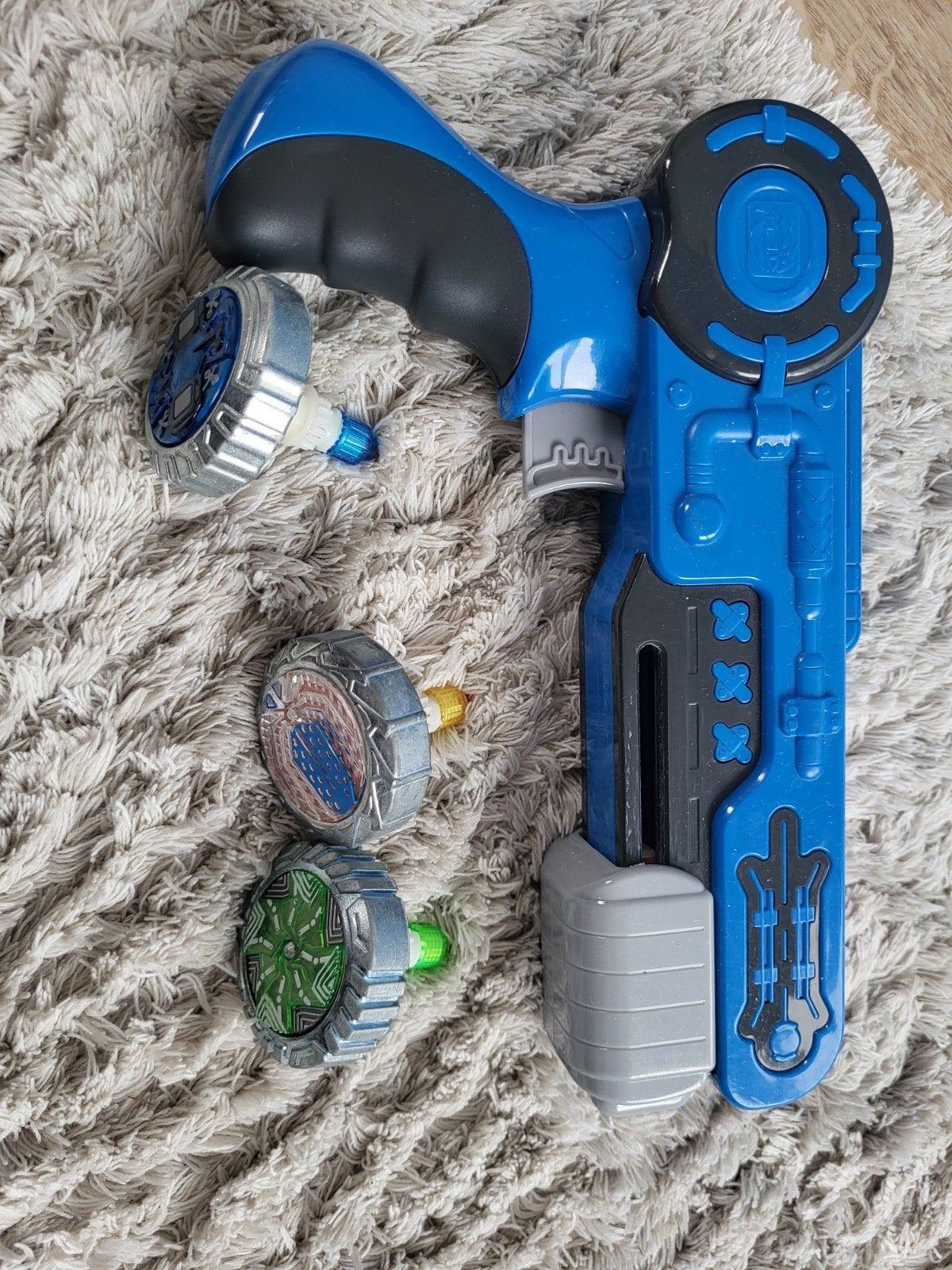 Beyblade Burst Launcher met 3 Beyblades, Ophalen of Verzenden, Zo goed als nieuw