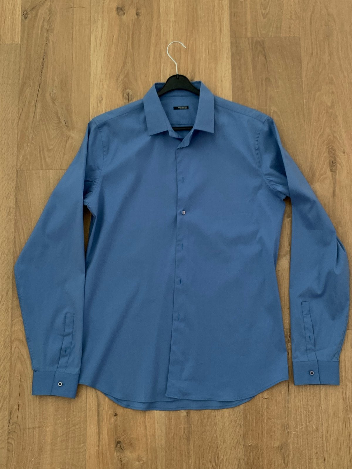 Miu Miu Stijlvol blauw heren overhemd - Maat 42, 16,5 cm, Kleding | Heren, Ophalen of Verzenden, Nieuw, Blauw, Halswijdte 41/42 (L)