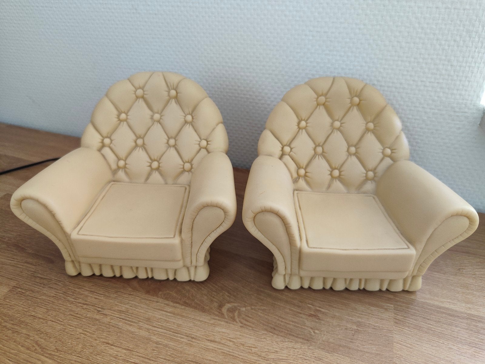 Vintage Sindy fauteuils 44517 – 2 stuks – jaren 80, Ophalen of Verzenden, Gebruikt, Poppenhuis