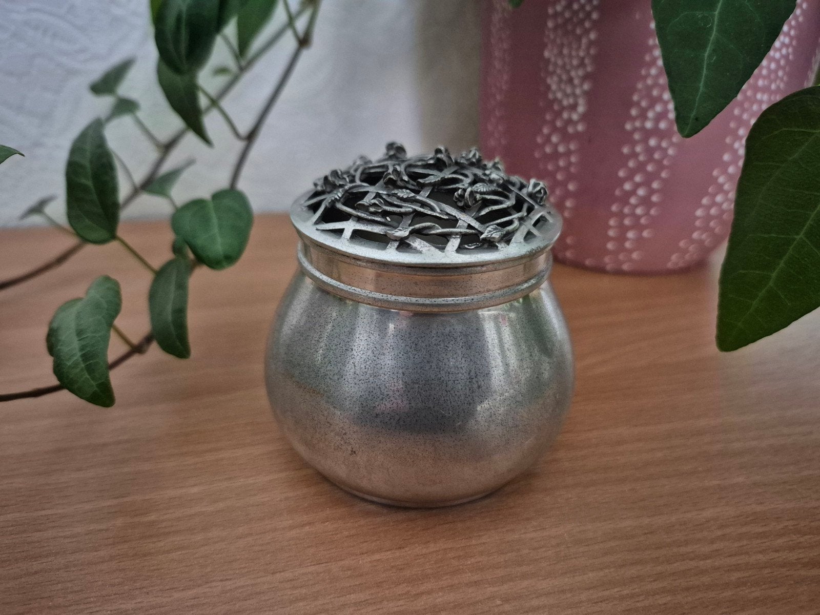 Vintage Royal Selangor tinnen pewter,  potpourri doosje pot, Antiek en Kunst, Ophalen of Verzenden