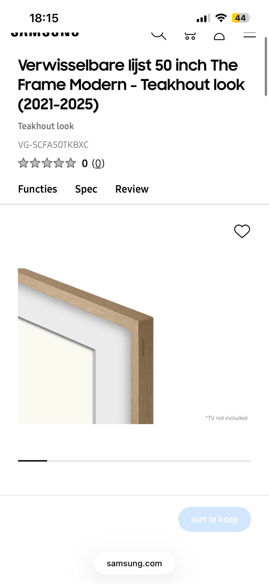 Foto 7 van Samsung The Frame Lijst 50 inch Teakhout look