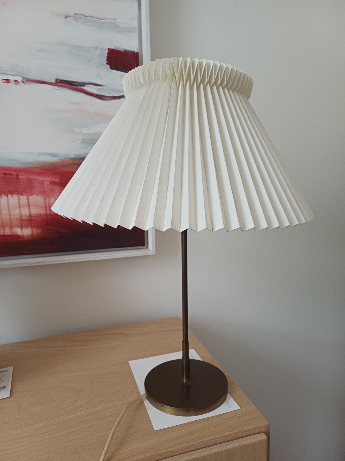 Vintage tafellamp met le klint kap, Ophalen