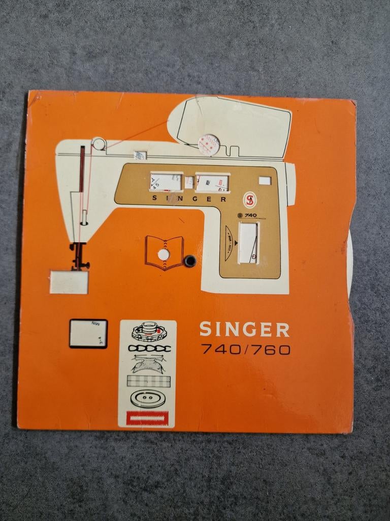 Oude handleiding Singer Naaimachine 740/760, Ophalen of Verzenden, Gebruikt