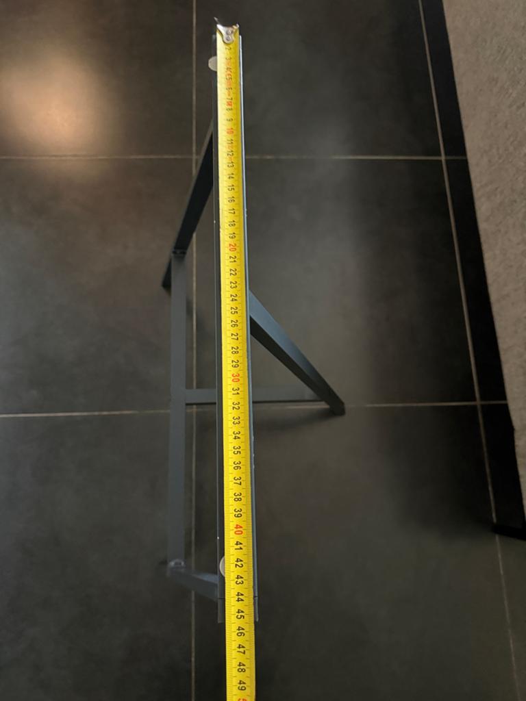 Zwart metalen tafelpoot, 70cm hoog, voor diverse bladen, Ophalen of Verzenden, Zo goed als nieuw