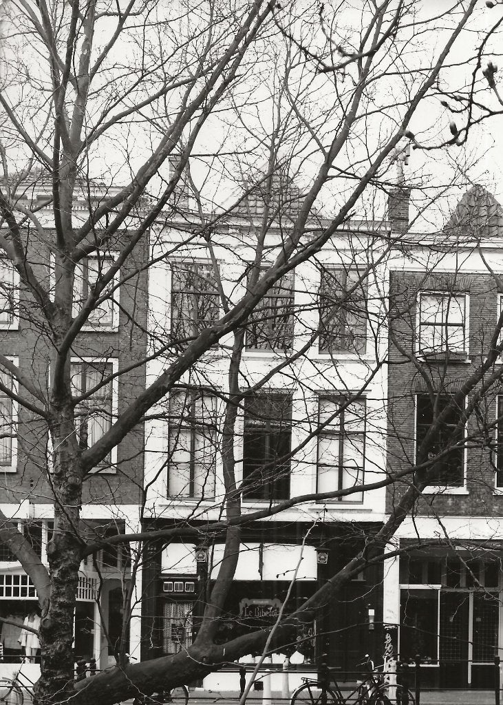Utrecht Oude Gracht met winkels en pakhuizen Foto 24-17 cm, Ophalen of Verzenden, Voor 1920, Ongelopen, Utrecht