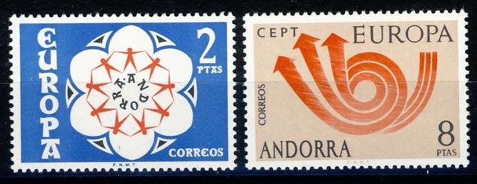 CEPT Andorra Spaans 84/85 1973 postfris, Ophalen of Verzenden, Postfris, Overige thema's