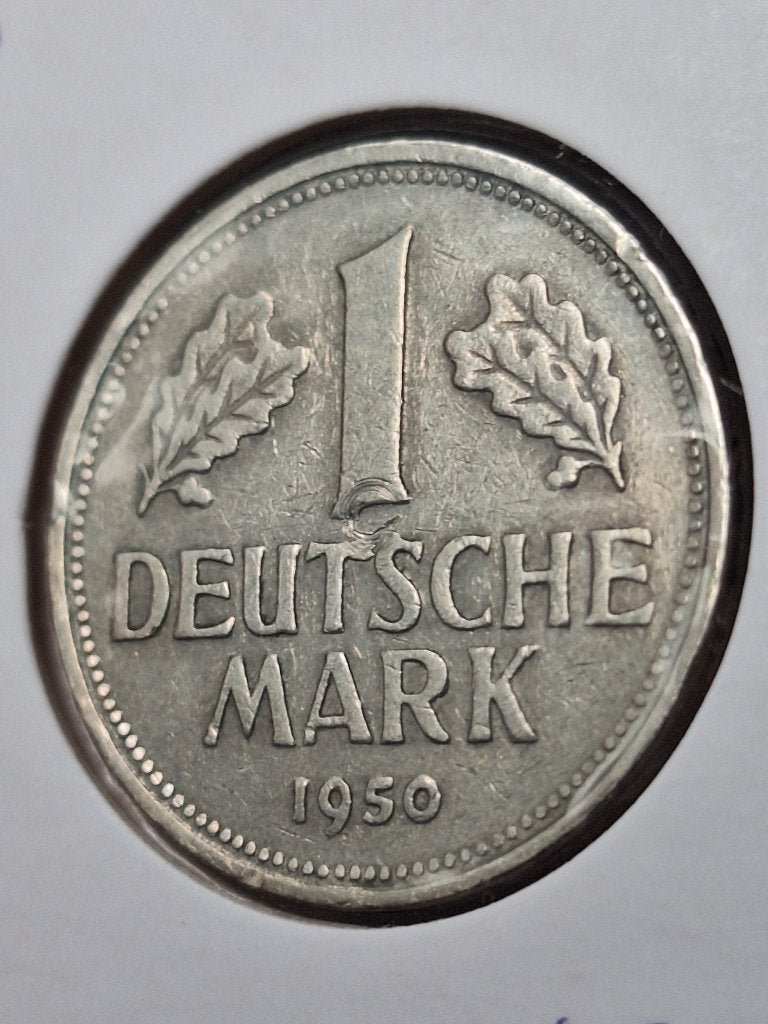DUITSLAND 1 mark 1950 G (#37), Ophalen of Verzenden, Duitsland, Losse munt