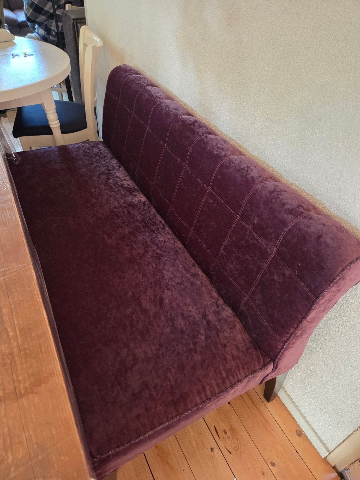 2 Banken,  paars, Huis en Inrichting, Ophalen, 75 tot 100 cm
