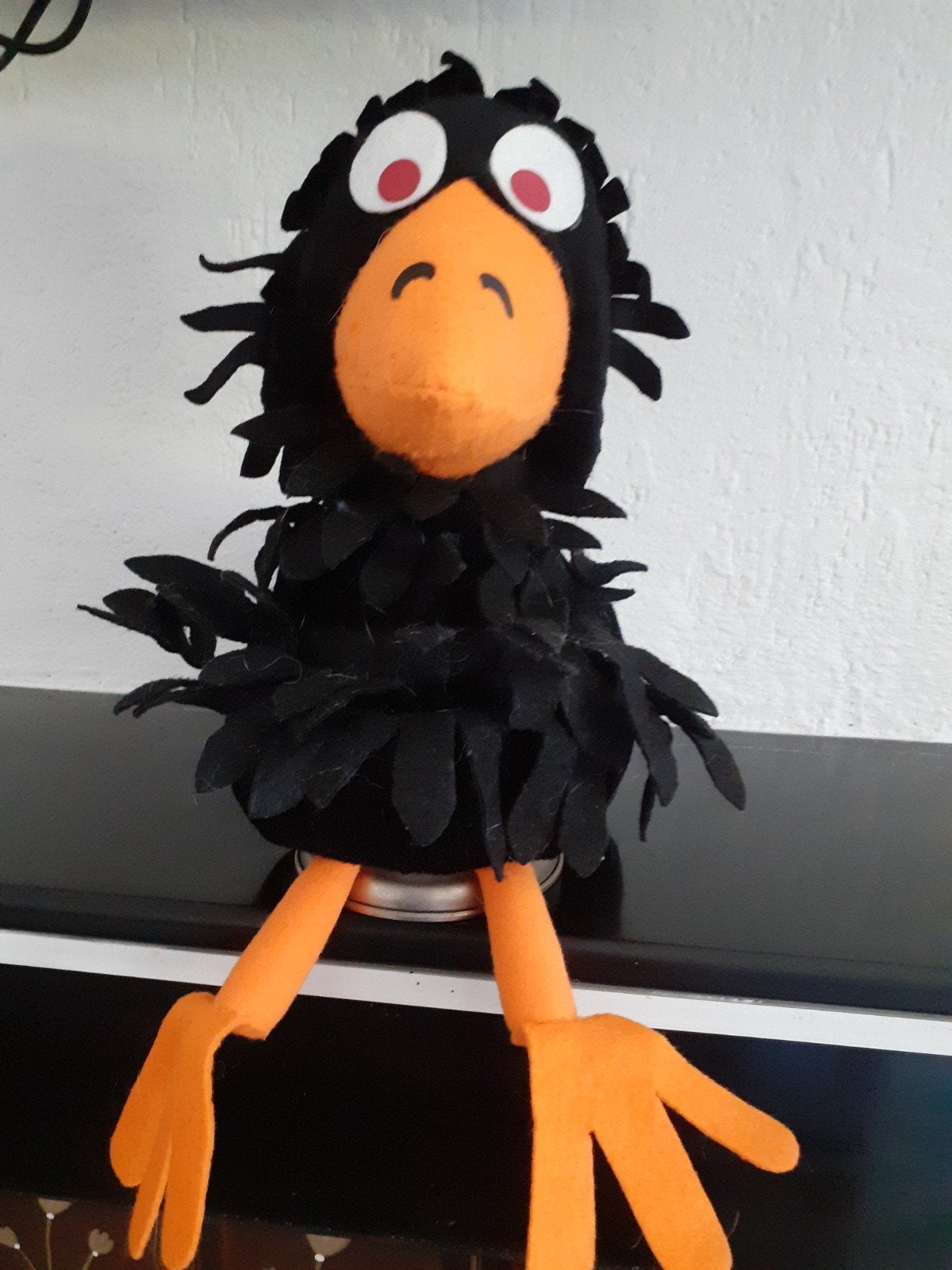 Meneer de Raaf handpop poppenkastpop, Ophalen of Verzenden, Zo goed als nieuw, Pop